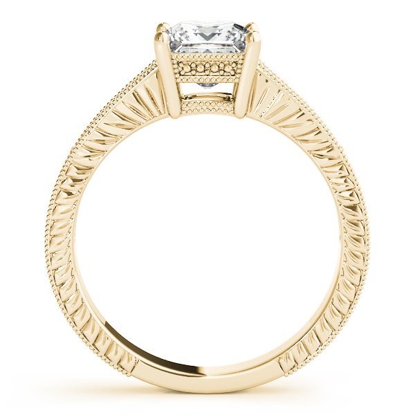Antique Engagement  Ring  Princess Cut Diamond Vintage Filigree